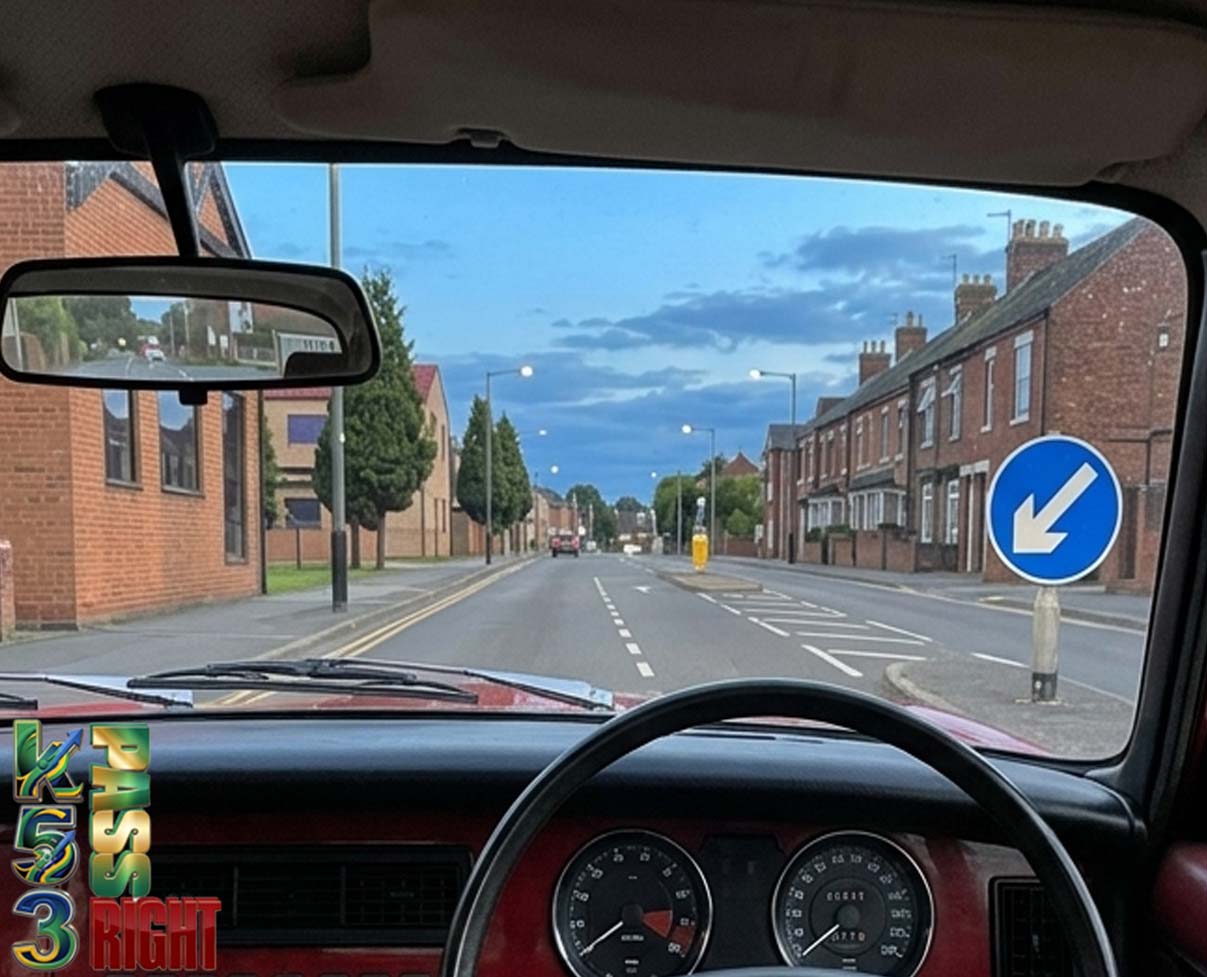 Keep left keep right sign example